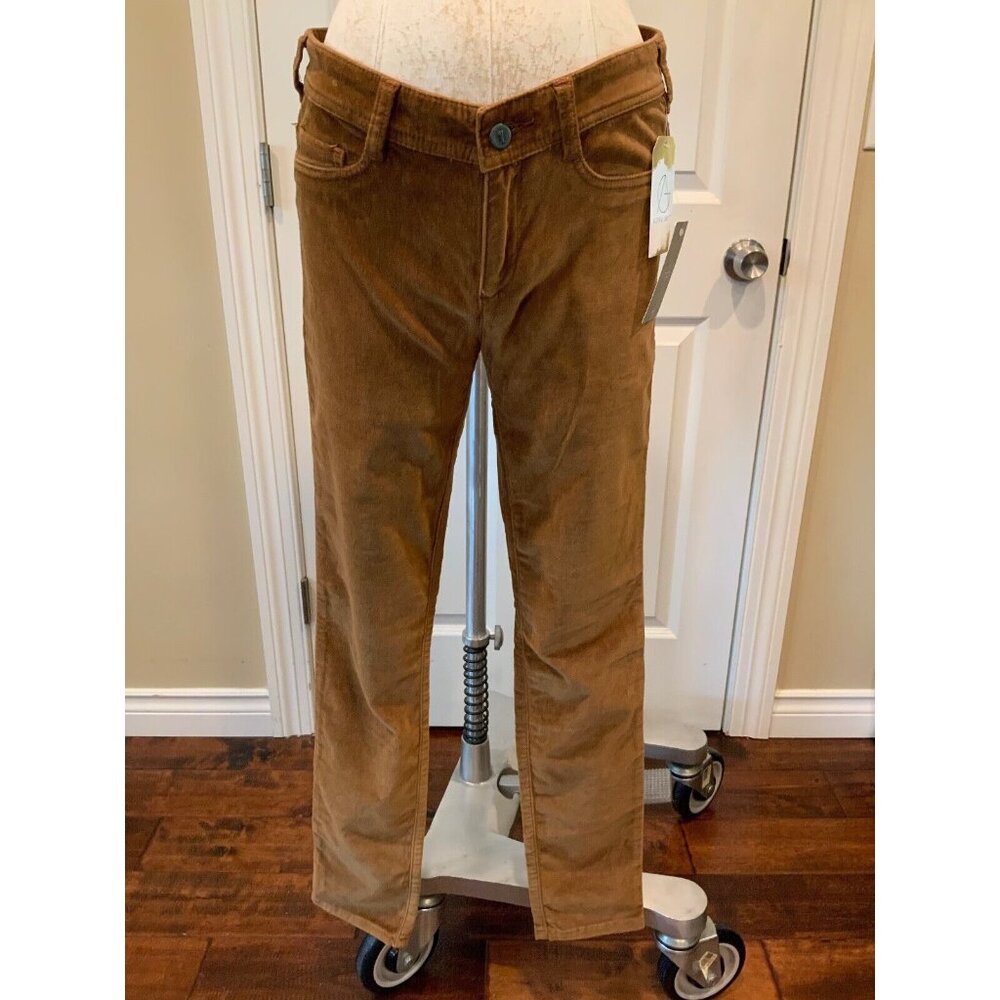 Pilcro and the Letterpress Brown Velvet "Serif" Fit Pants, Size 26, NWT!